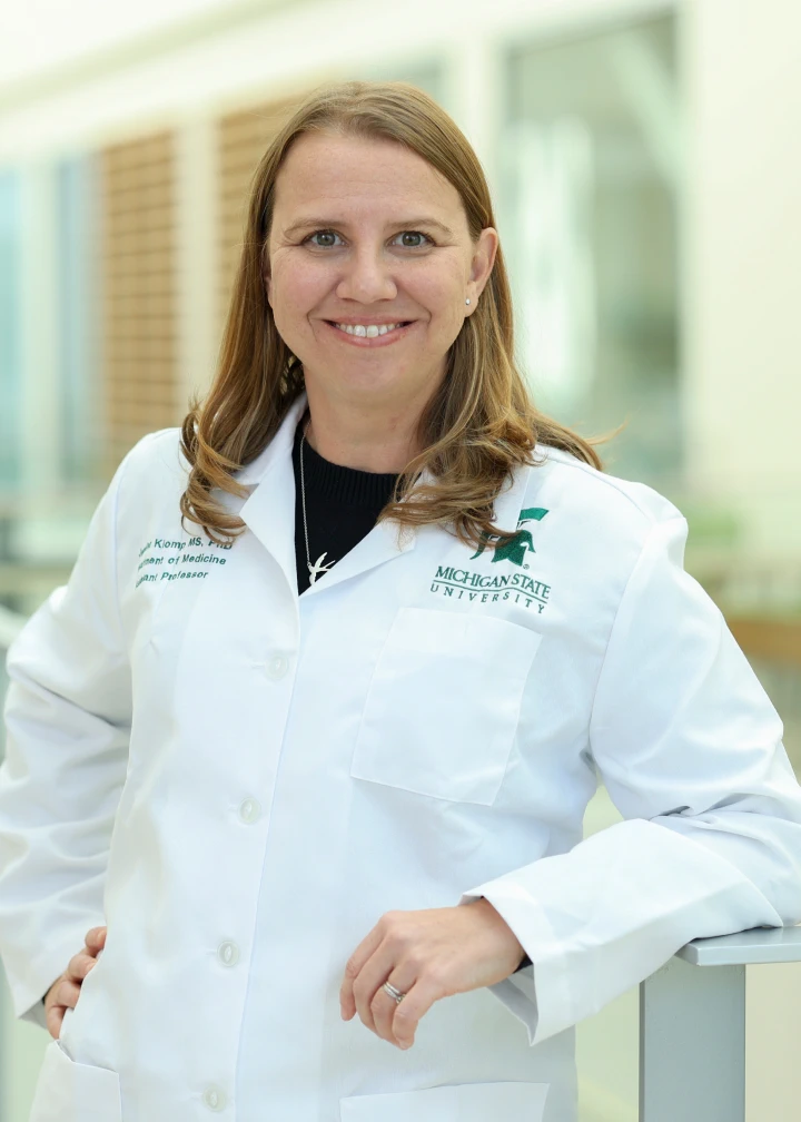 Jennifer Klomp, assistant professor, College of Human Medicine. 